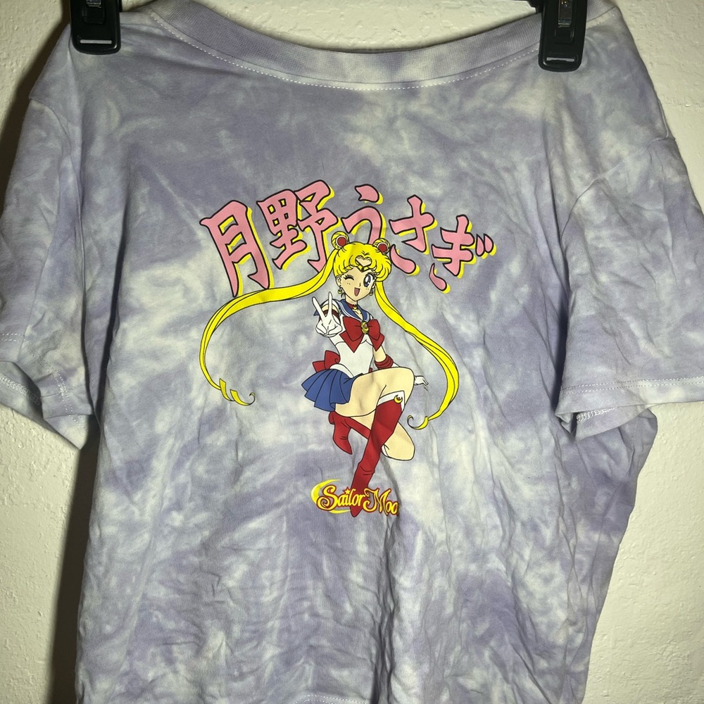 Sailor Moon Graphic Tee in Purple Tie-Dye